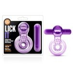 Play With Me - Lick It - Vibrating Double Strap Cockring - Purple - Image 3