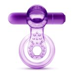 Play With Me - Lick It - Vibrating Double Strap Cockring - Purple - Image 4