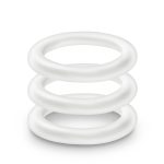 Performance - Vs2 Pure Premium Silicone Cockrings - Small - White - Image 4