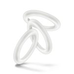 Performance - Vs2 Pure Premium Silicone Cockrings - Small - White - Image 3