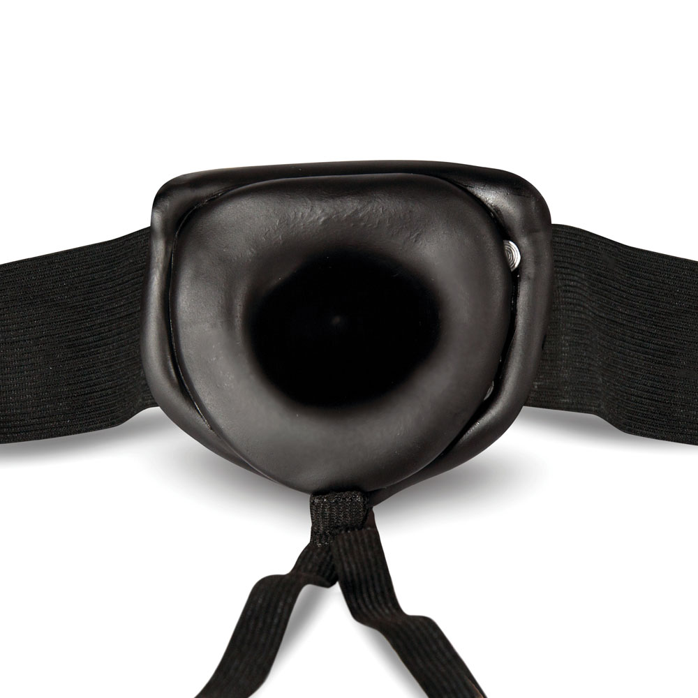 www.blushnovelties.com Dr. Skin - 6 Inch Hollow Strap on - Black - Image 1
