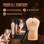 Enlust Georgia Male Masturbator With Bullet Vibrator - Beige - Image 2