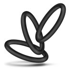 Performance - Vs3 Pure Premium Silicone Cockrings - Large - Black - Image 2