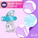 Play With Me  Bull Vibrating C-Ring - Blue - Image 2