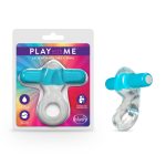 Play With Me  Delight Vibrating C-Ring - Blue - Image 5