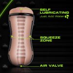 M for Men - Soft and Wet - Pussy With Pleasure Ridges - Self Lubricating Stroker Cup - Vanilla - Image 3