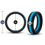Performance - Silicone Go Pro Cock Ring - Black-blue-black
