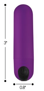 Bang Vibrating Bullet With Remote Control - Purple - Image 3