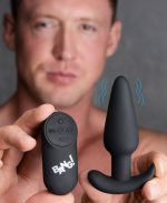 21x Silicone Butt Plug With Remote - Black - Image 2