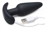 21x Silicone Butt Plug With Remote - Black - Image 3