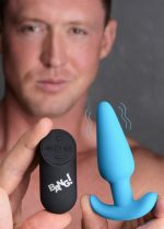 21x Silicone Butt Plug With Remote - Blue - Image 4
