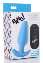 21x Silicone Butt Plug With Remote - Blue - Image 6