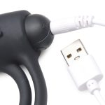 Bang - Silicone Cock Ring and Bullet With Remote Control - Black - Image 4