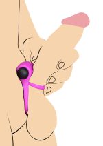 Bang - Silicone Cock Ring and Bullet With Remote Control - Purple - Image 3