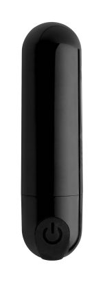10x Rechargeable Vibrating Metallic Bullet - Black - Image 2