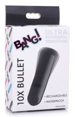 10x Rechargeable Vibrating Metallic Bullet - Black - Image 4