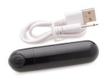 10x Rechargeable Vibrating Metallic Bullet - Black - Image 5