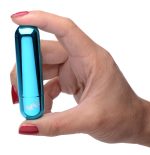 10x Rechargeable Vibrating Metallic Bullet - Blue - Image 7