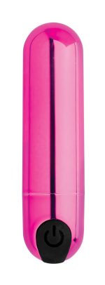 10x Rechargeable Vibrating Metallic Bullet - Pink - Image 4