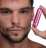 10x Rechargeable Vibrating Metallic Bullet - Pink - Image 5