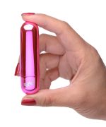 10x Rechargeable Vibrating Metallic Bullet - Pink - Image 6