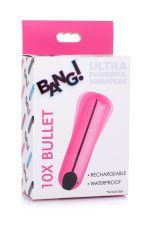 10x Rechargeable Vibrating Metallic Bullet - Pink - Image 3