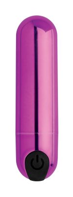 10x Rechargeable Vibrating Metallic Bullet - Purple - Image 4