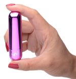 10x Rechargeable Vibrating Metallic Bullet - Purple - Image 2