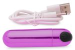 10x Rechargeable Vibrating Metallic Bullet - Purple - Image 5