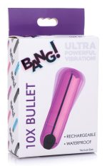10x Rechargeable Vibrating Metallic Bullet - Purple - Image 3