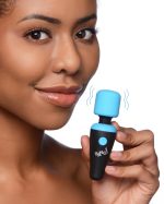 10x Vibrating Mini Silicone Wand - Blue - Image 5