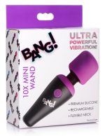 Bang - 10x Vibrating Mini Silicone Wand - Purple - Image 2
