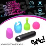Bang - Rechargeable Bullet With 4 Attachments - Image 4