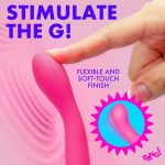 G-Spot Flexible Silicone Vibrator - Pink - Image 3