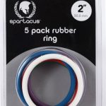 Rubber Cock Ring 5 Pack - 2 Inches - Rainbow