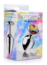 Rainbow Prism Heart Anal Plug - Medium - Image 3