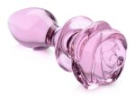 Pink Rose Glass Anal Plug - Medium - Image 7