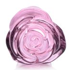 Pink Rose Glass Anal Plug - Small - Image 4