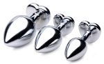 Red Heart Gem Anal Plug Set - Image 3