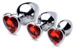 Red Heart Gem Anal Plug Set - Image 2