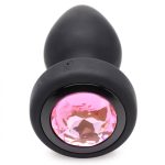 28x Silicone Vibrating Pink Gem Anal Plug With Remote - Small - Image 5