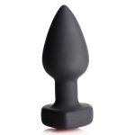 28x Silicone Vibrating Red Heart Anal Plug With Remote - Small - Image 3