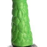 Radioactive Reptile Thick Scaly Silicone Dildo - Green