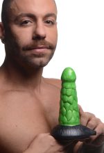 Radioactive Reptile Thick Scaly Silicone Dildo - Green - Image 5