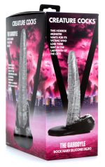 The Gargoyle Rock Hard Silicone Dildo - Silver - Image 8