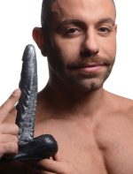 The Gargoyle Rock Hard Silicone Dildo - Silver - Image 5