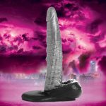 The Gargoyle Rock Hard Silicone Dildo - Silver - Image 3
