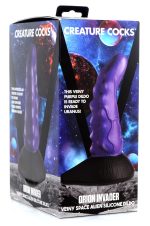 Orion Invader Veiny Space Alien Silicone Dildo - Purple - Image 5