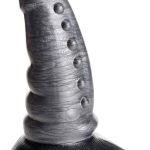 Beastly Tapered Bumpy Silicone Dildo - Silver
