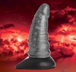 Beastly Tapered Bumpy Silicone Dildo - Silver - Image 6